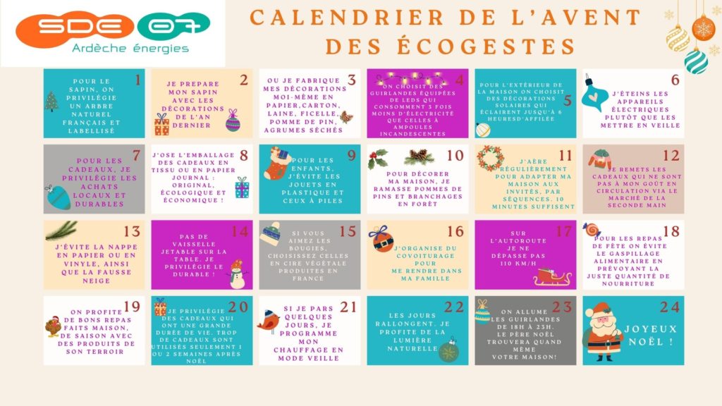 Calendrier de l'Avent des éco gestes(1)